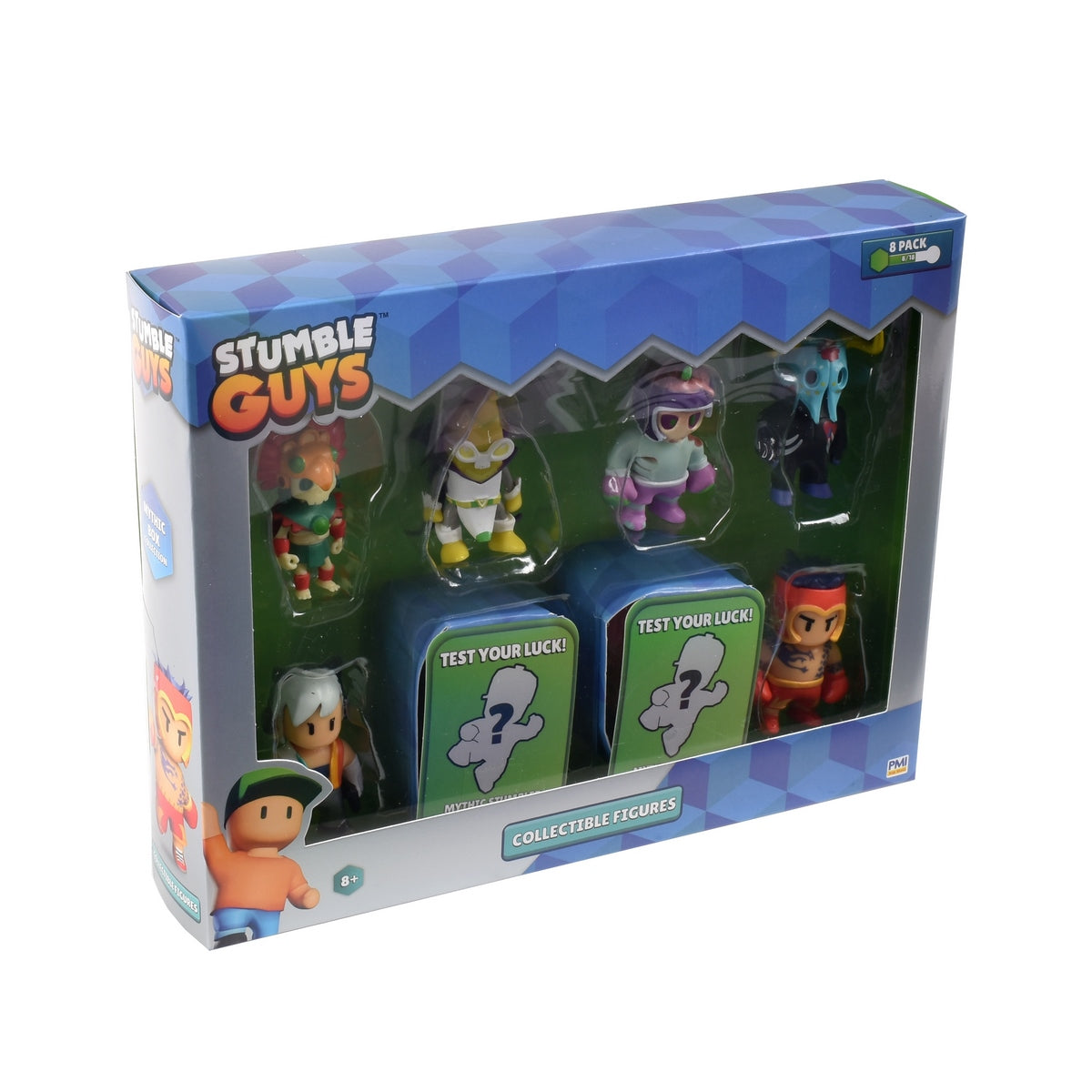 Pack De 8 Figuras 5 Cms Stumble Guys Mythic - Guardian Of El Dorado