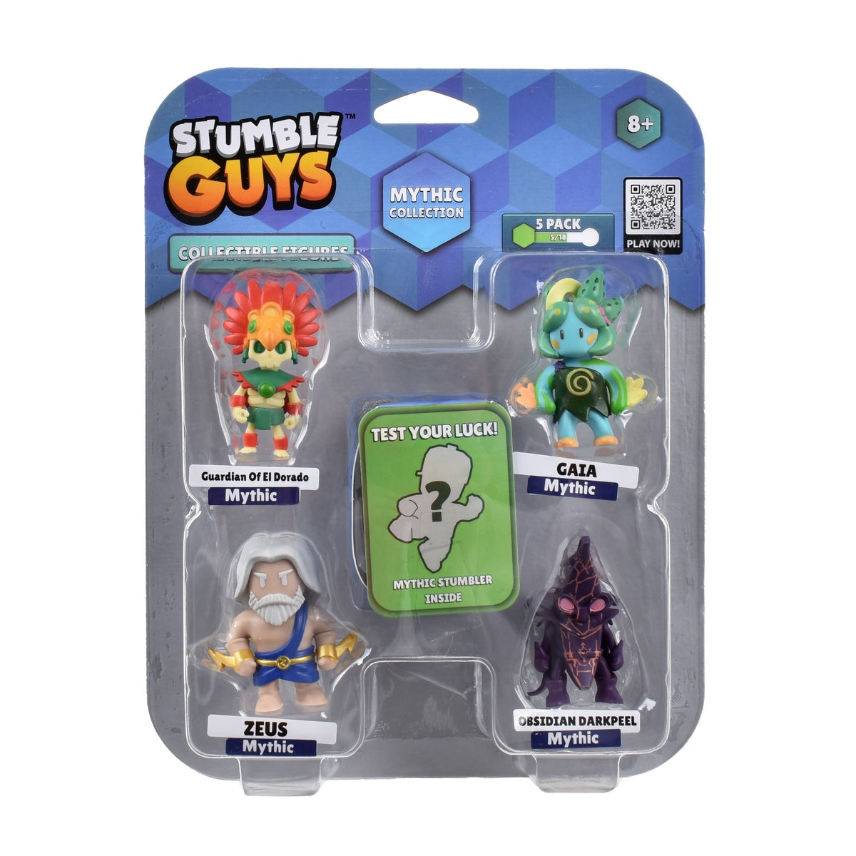 Pack De 5 Figuras 5 Cms Stumble Guys Mythic - Guardian Of El Dorado