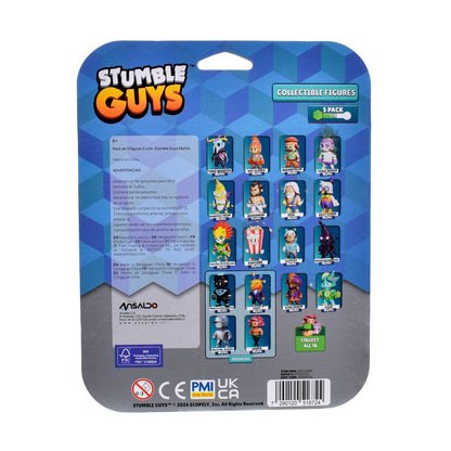 Pack De 5 Figuras 5 Cms Stumble Guys Mythic - Guardian Of El Dorado