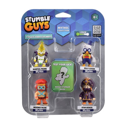 Pack De 5 Figuras 5 Cms Stumble Guys Mythic - Darkpeel Prime