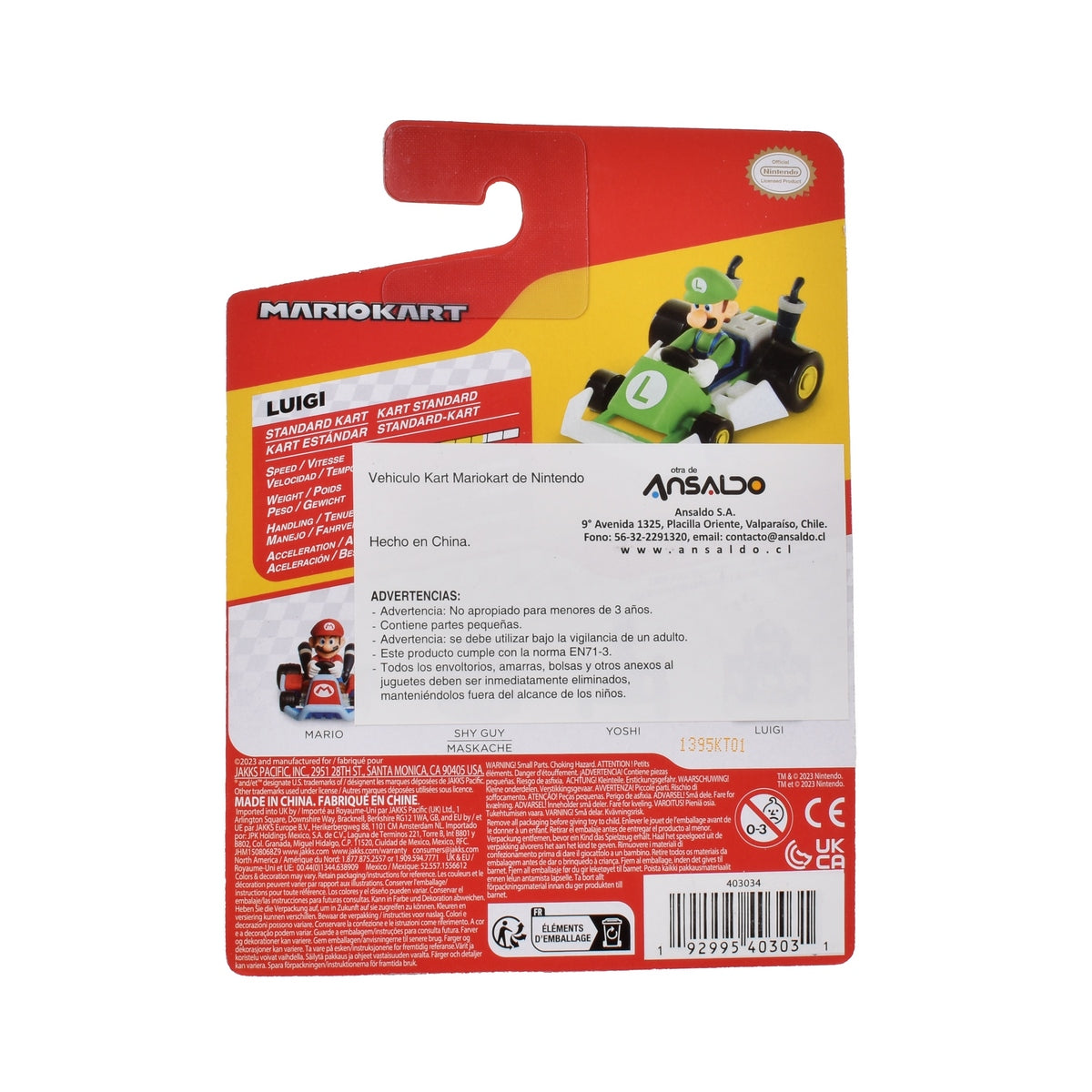 Vehiculo Kart Mariokart De Nintendo - Luigi