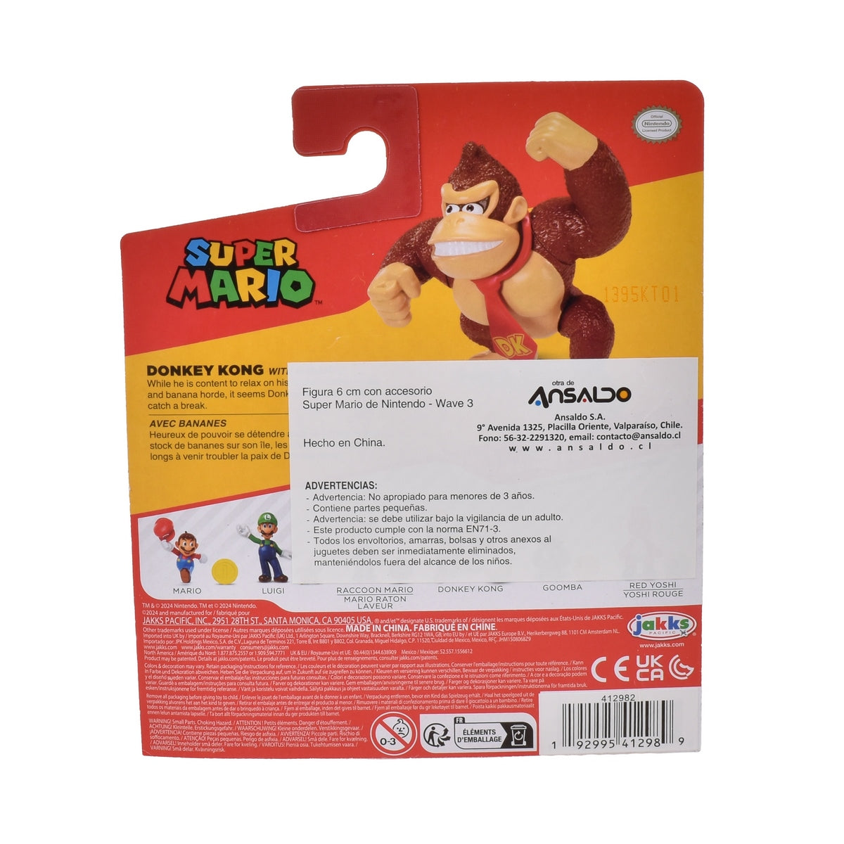 Figura 6 Cm Con Accesorio Super Mario De Nintendo - Donkey Kong
