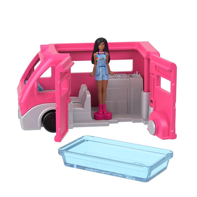 Barbie - Set Mini Barbieland Muñeca + cámper de los sueños cambia de color