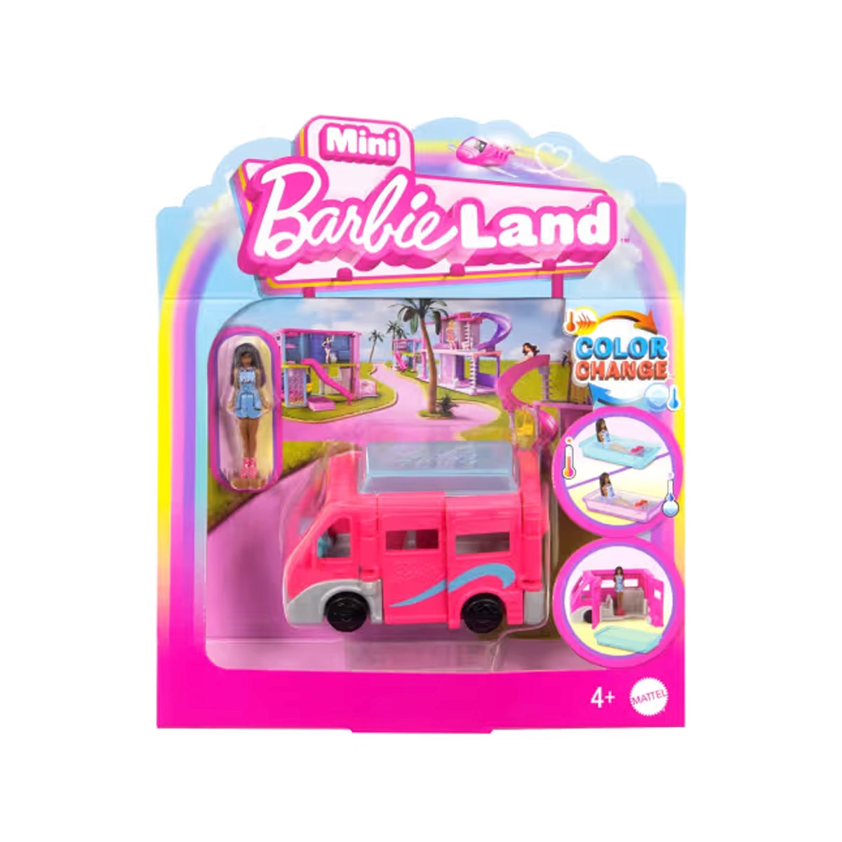 Barbie Mini Barbieland Vehiculo Para Muñecas Sorpresa - Furgoneta Rosa