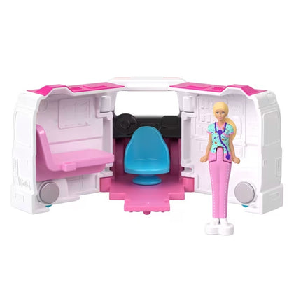 Set Barbie Mini Barbieland Muñeca + Clínica Móvil