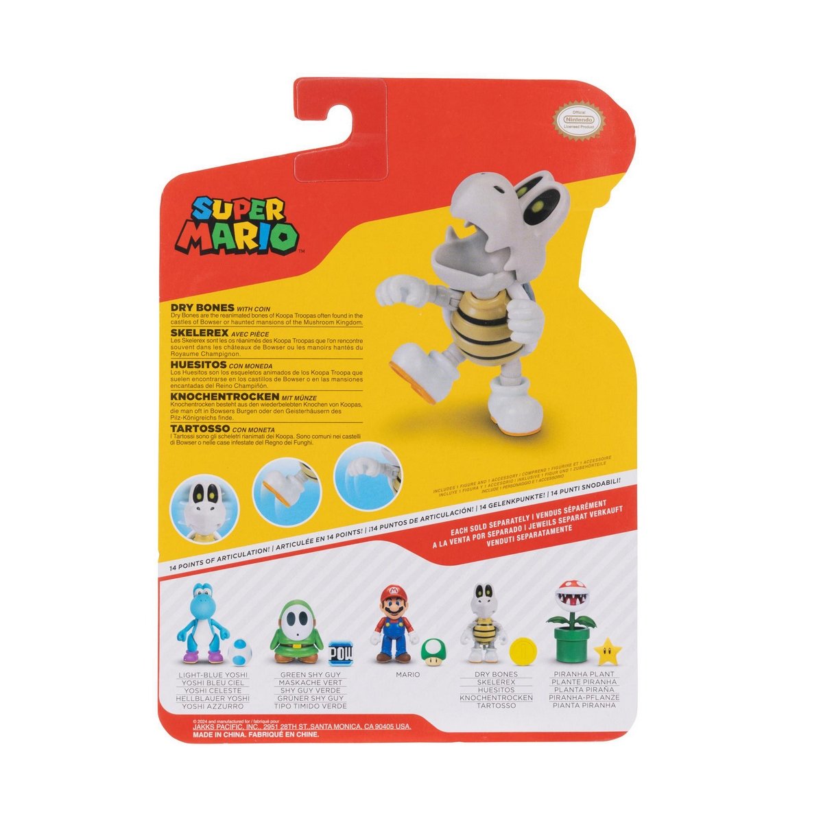 Figuras Super Mario - Huesitos Con Moneda