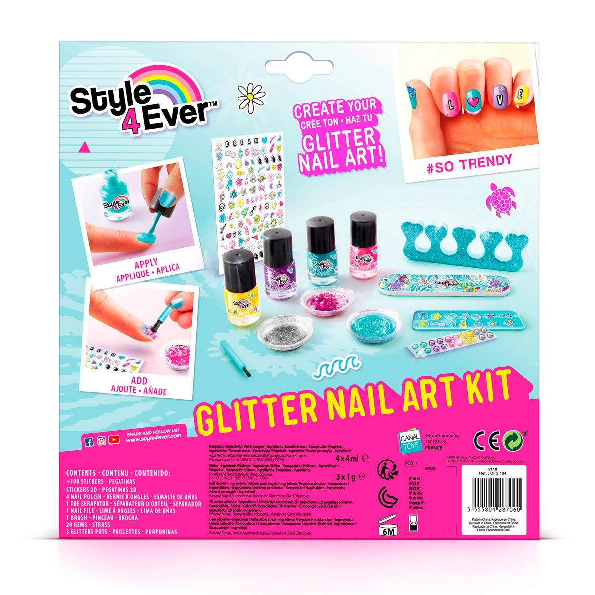 Style 4 Ever Glitter Nail Art Kit