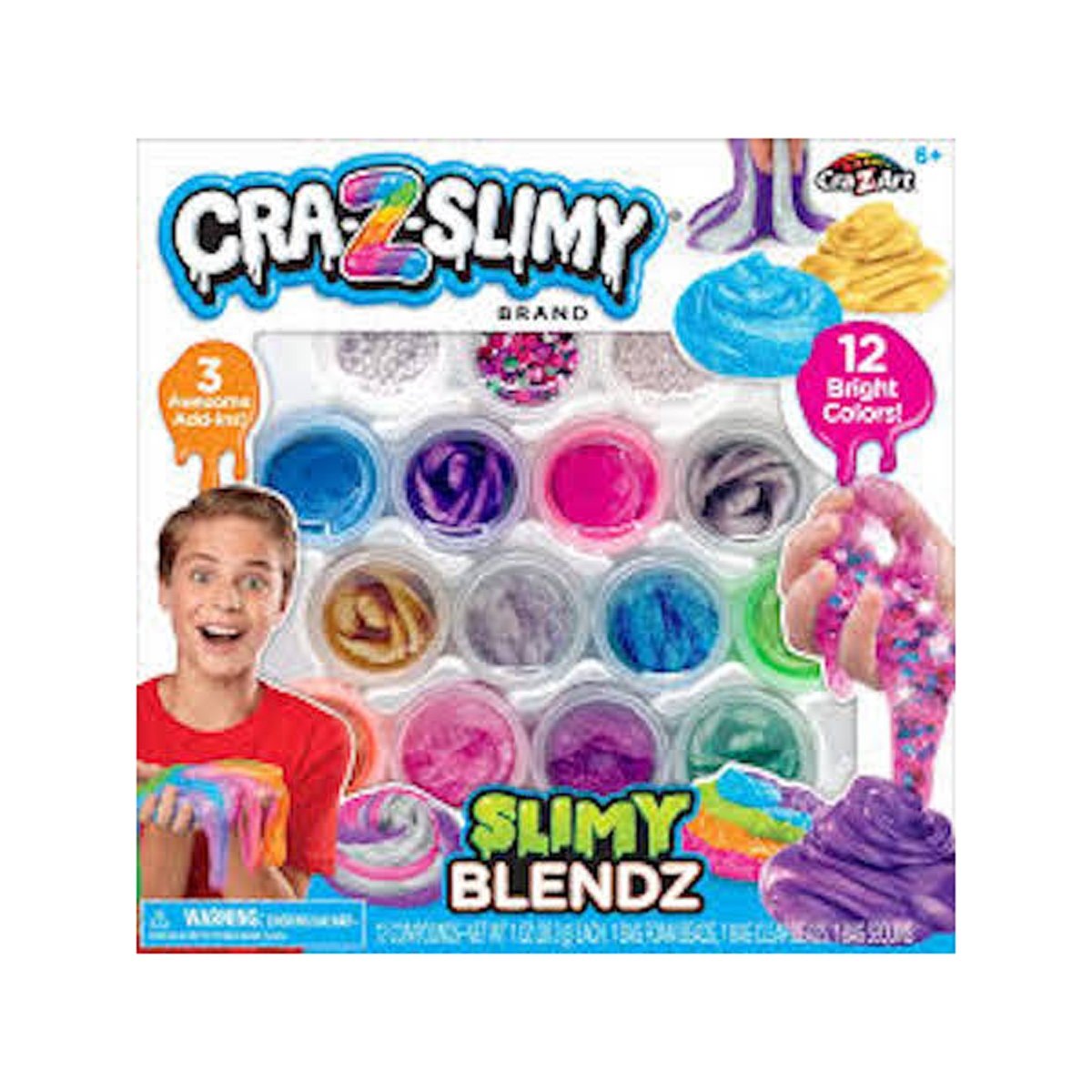 Crazyart Super Set De 12 Slimes Y 3 Texturas Para Mexclar