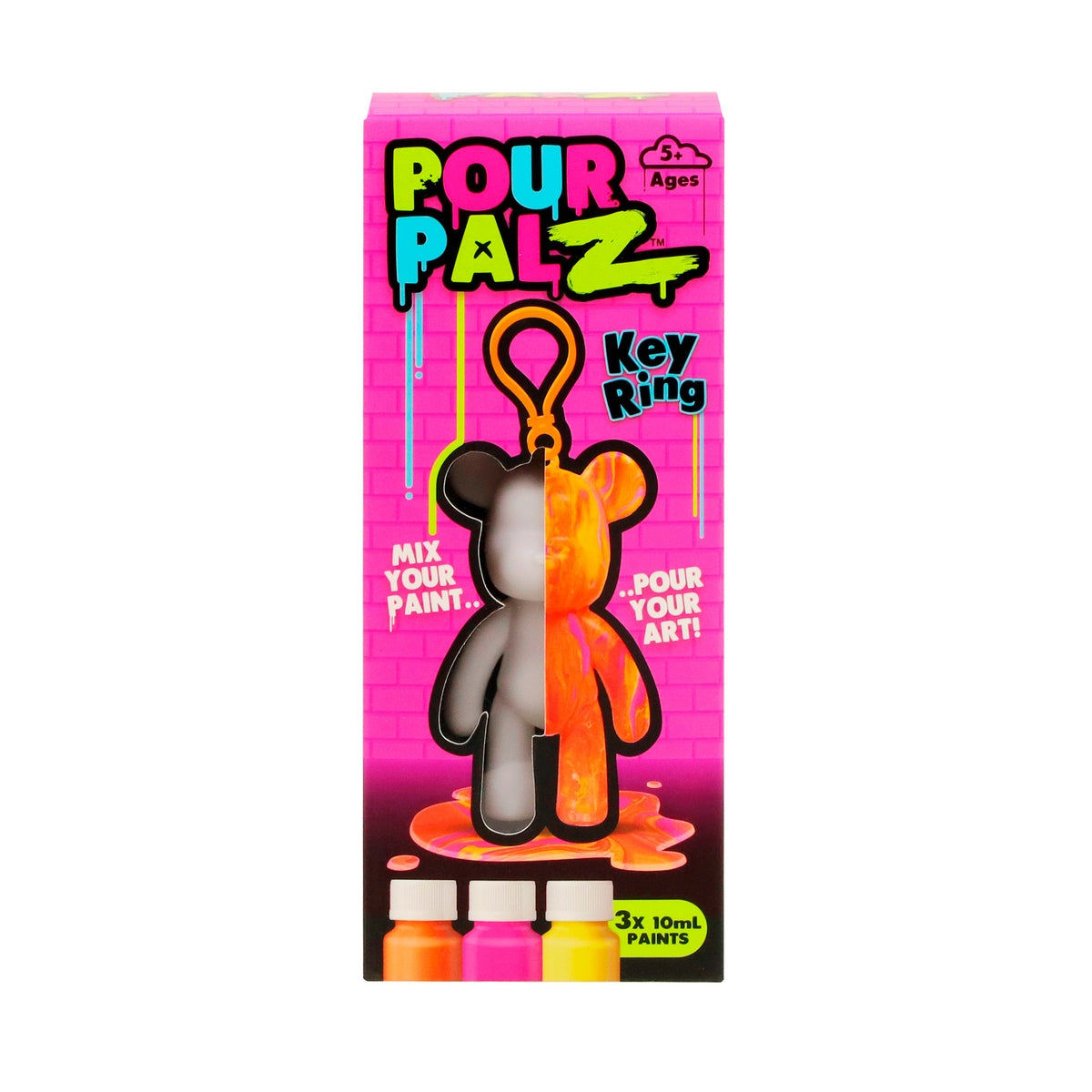 Oso Llavero Para Pintar Pour Palz - Rosado