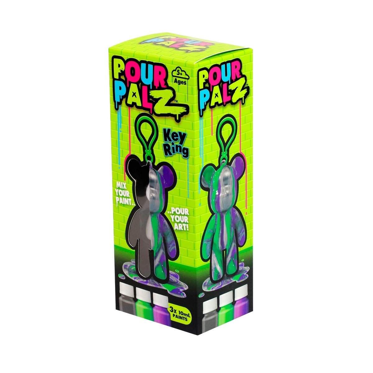 Oso Llavero Para Pintar Pour Palz - Verde