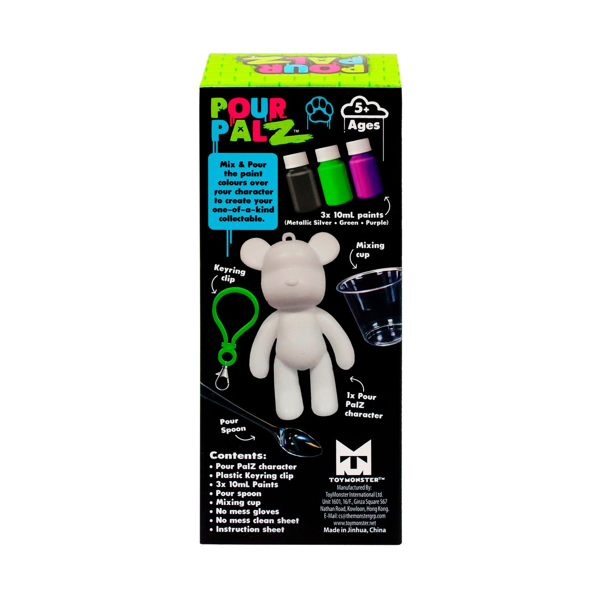 Oso Llavero Para Pintar Pour Palz - Verde