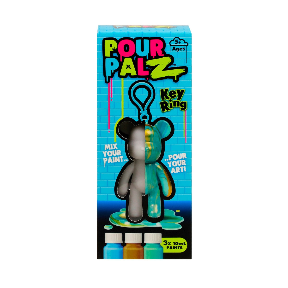 Oso Llavero Para Pintar Pour Palz - Celeste