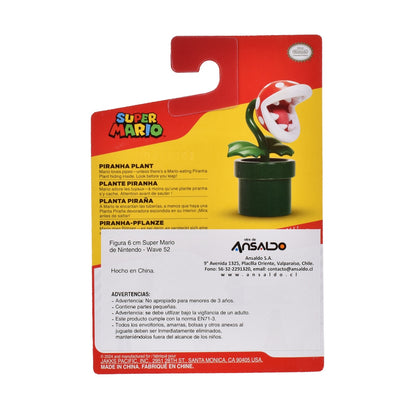 Figuras 6 Cm Super Mario De Nintendo Wave 54 - Planta Piraña