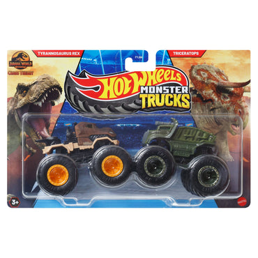 Hot Wheels Monster Trucks Escala 1:64 - Tyrannosaurus Rex Vs Triceratops