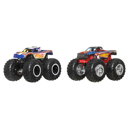 Hot Wheels Monster Trucks Escala 1:64 - Hot Wheels Racing #1 Vs Hot Wheels Racing #4