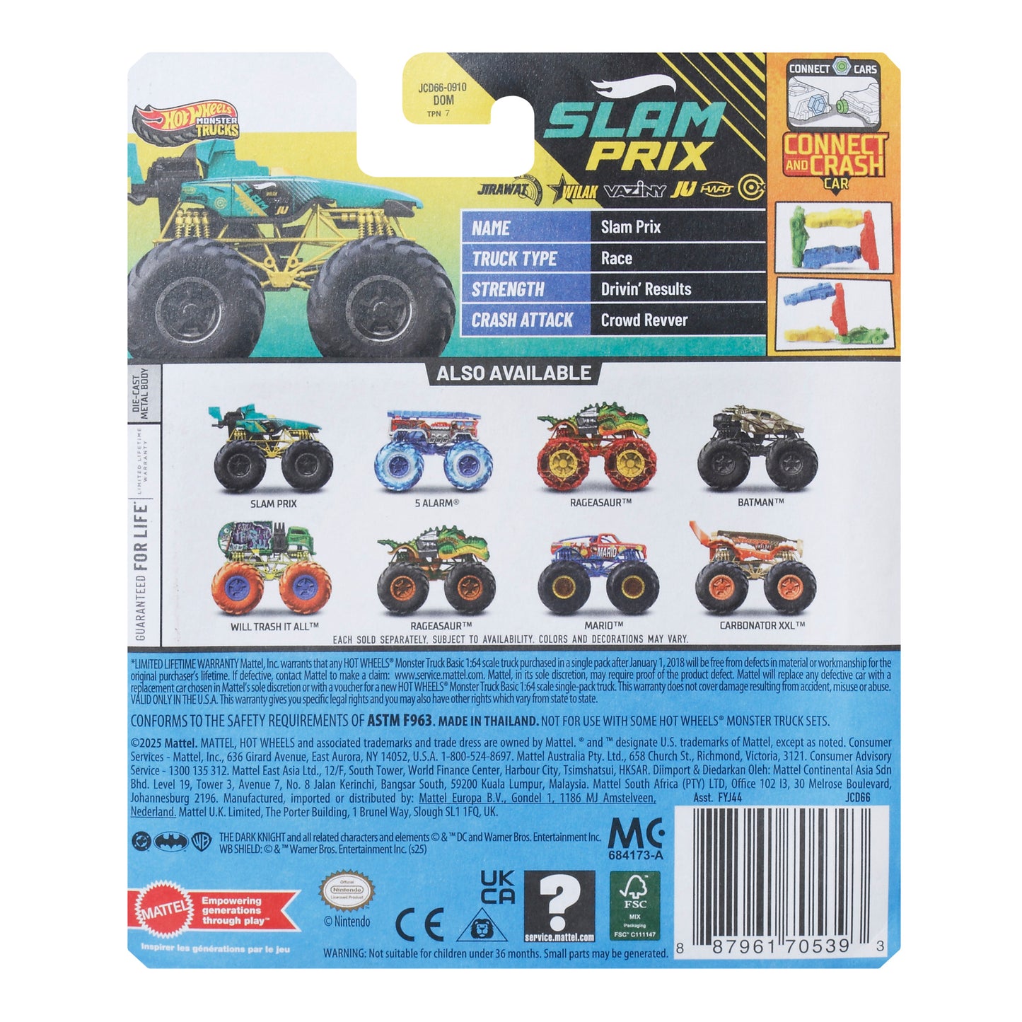 Hot Wheels Monster Truck Escala 1:64 - Slam Prix