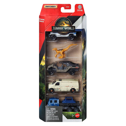 Matchbox Jurassic World Auto Básico Paquete De 5 - Jeep