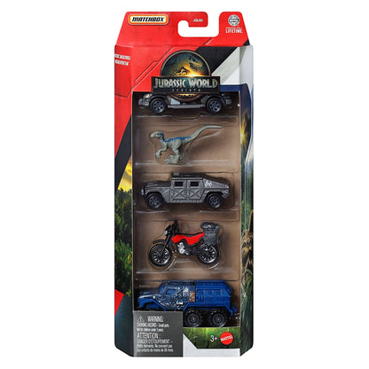 Matchbox Jurassic World Auto Básico Paquete De 5 - Motocicleta