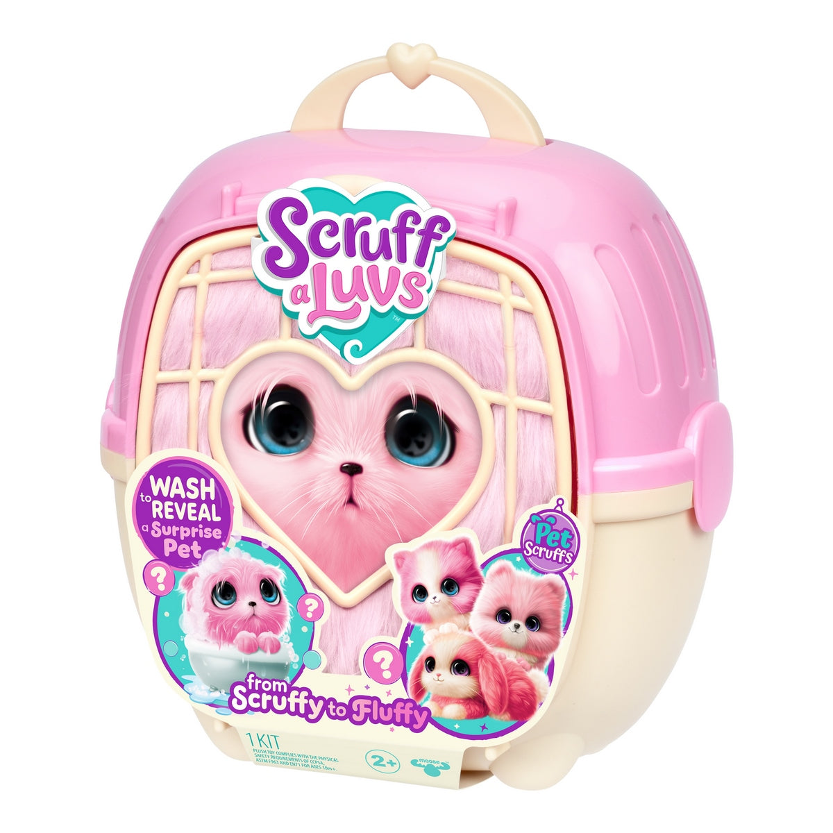 Peluche Rescatame Con Casita Y Accesorios Scruff A Luvs - Gato Rosado