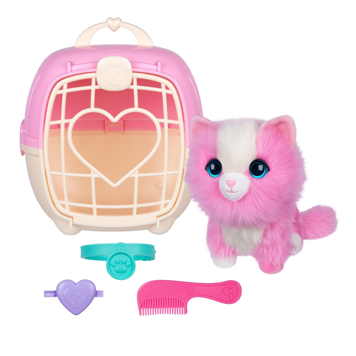 Peluche Rescatame Con Casita Y Accesorios Scruff A Luvs - Gato Rosado