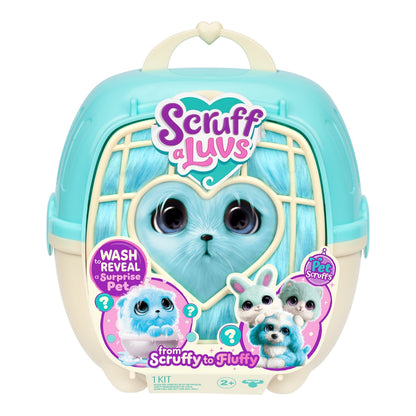 Peluche Rescatame Con Casita Y Accesorios Scruff A Luvs - Gato Celeste