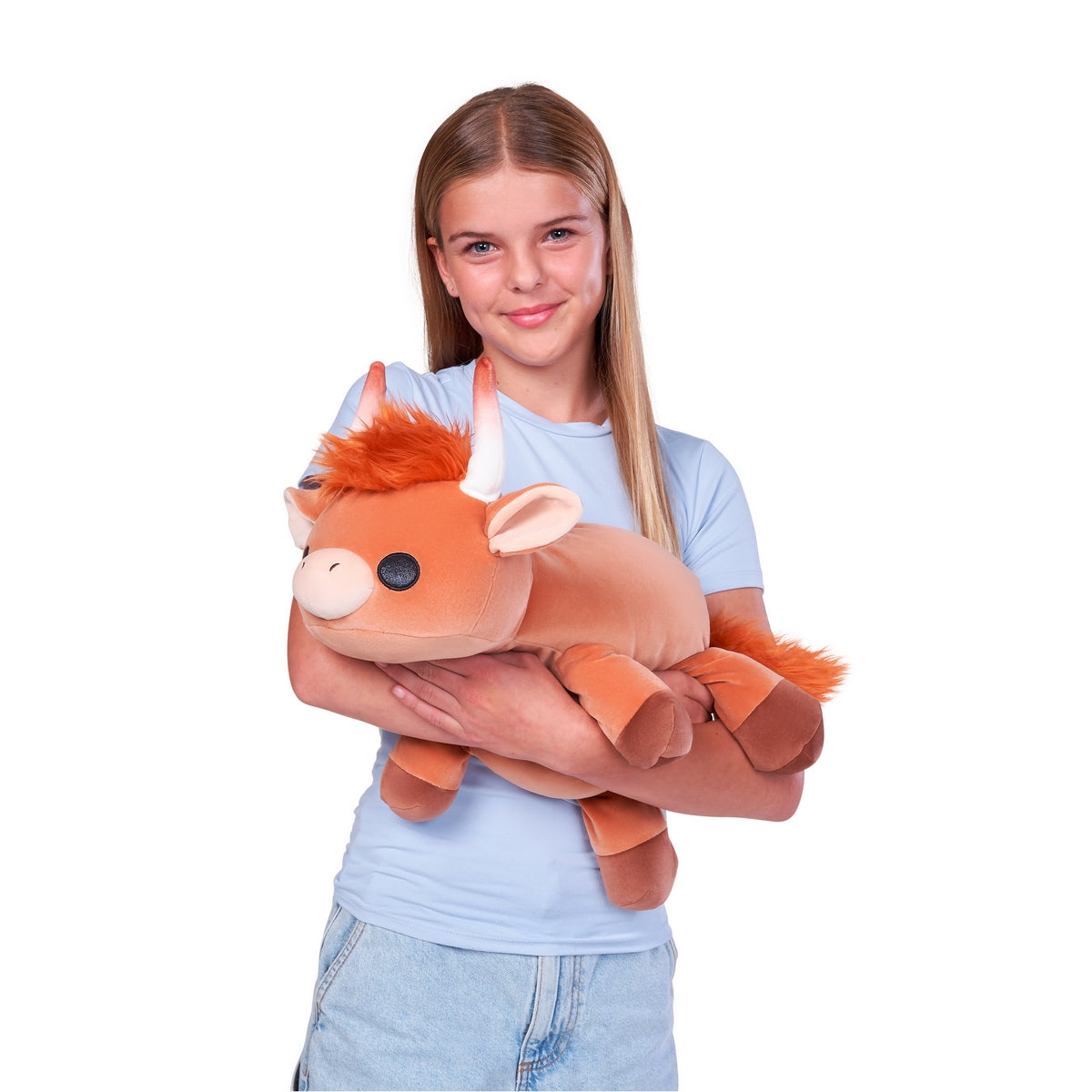 Peluche Blandito Mediano Hug-A-Lumps De Zuru - Holly Vaca Peluda