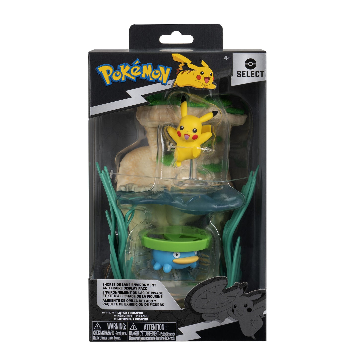 Pokémon Figura Select 15 cm Environment - Lotad + Pikachu