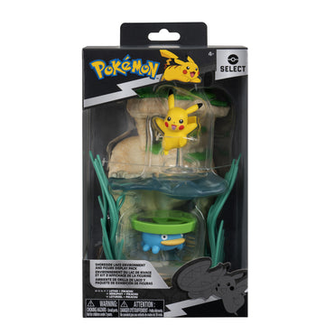 Pokémon Figura Select 15 cm Environment - Lotad + Pikachu