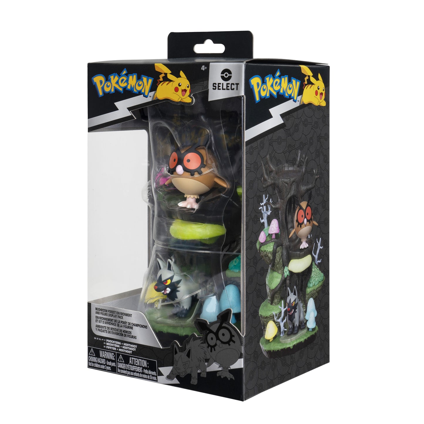 Pokémon Figura Select 15 cm Environment - Poochyena + Hoothoot