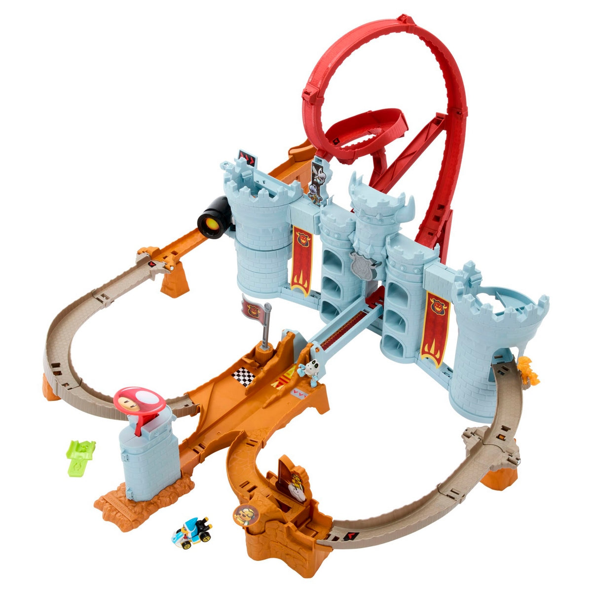 Hot Wheels Mario Kart Pista De Juguete Castillo Bowser