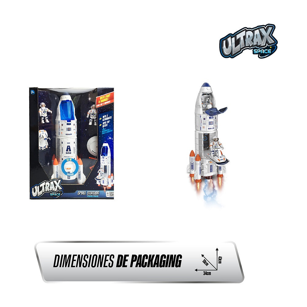 Juguete Nave Espacial De 38 Cm Ultrax Con Luces Y Sonidos