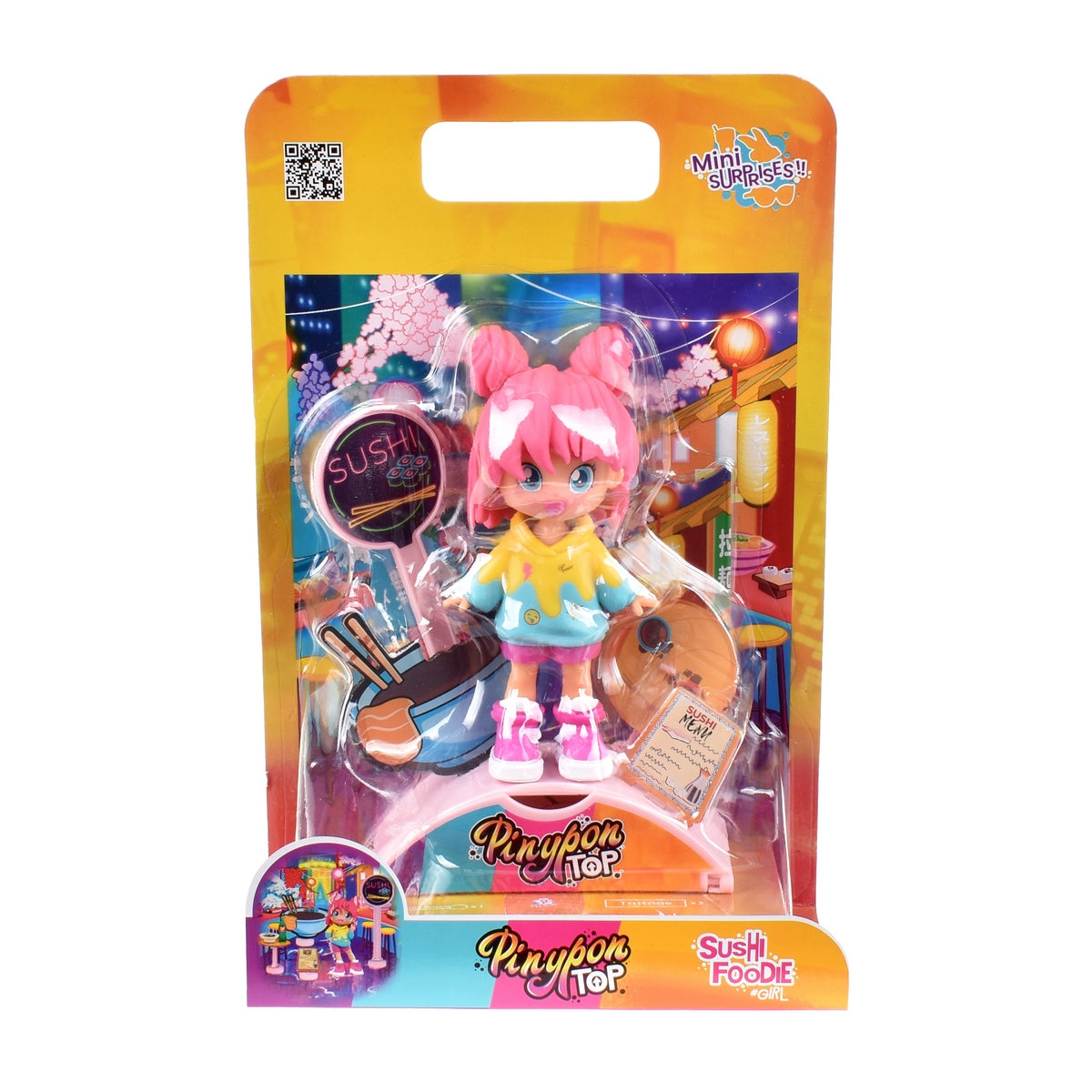 Muñeca 11 Cm Foddie Girls  Pinypon Top - Sushi