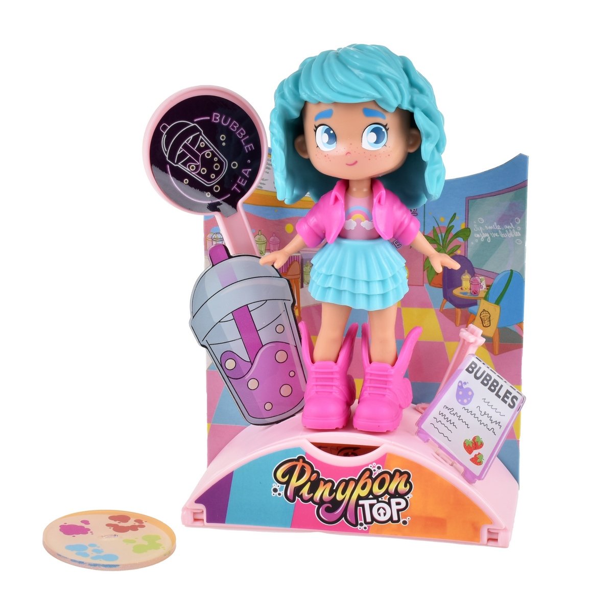 Muñeca 11 Cm Foddie Girls  Pinypon Top - Te De Burbujas