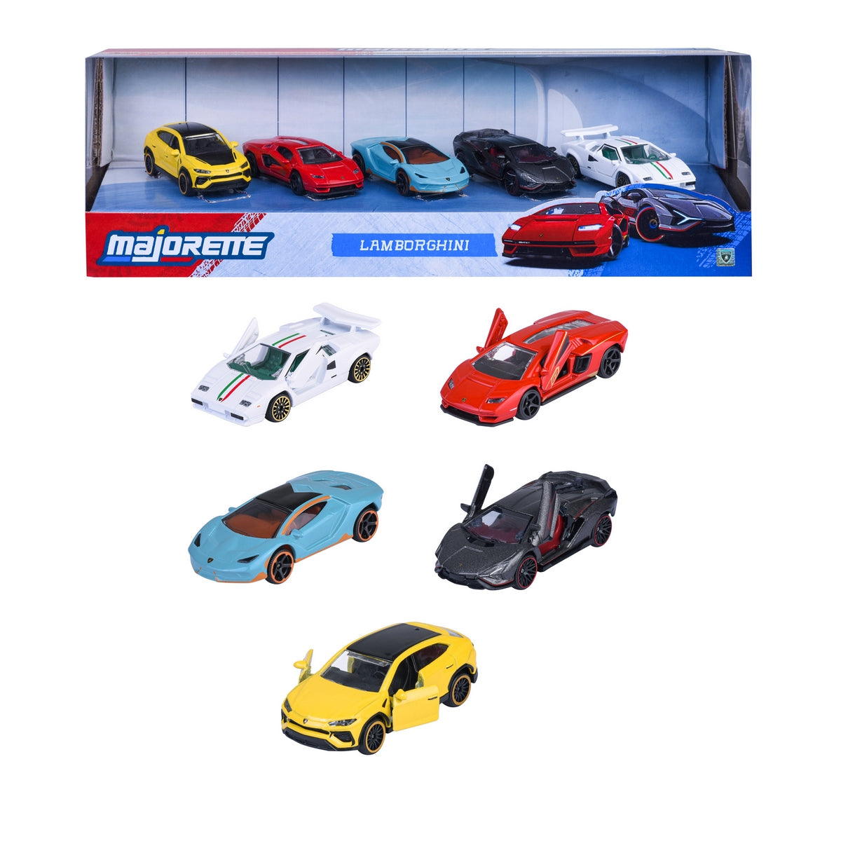 Majorette Lamborghini 5 Vahiculos Giftpack