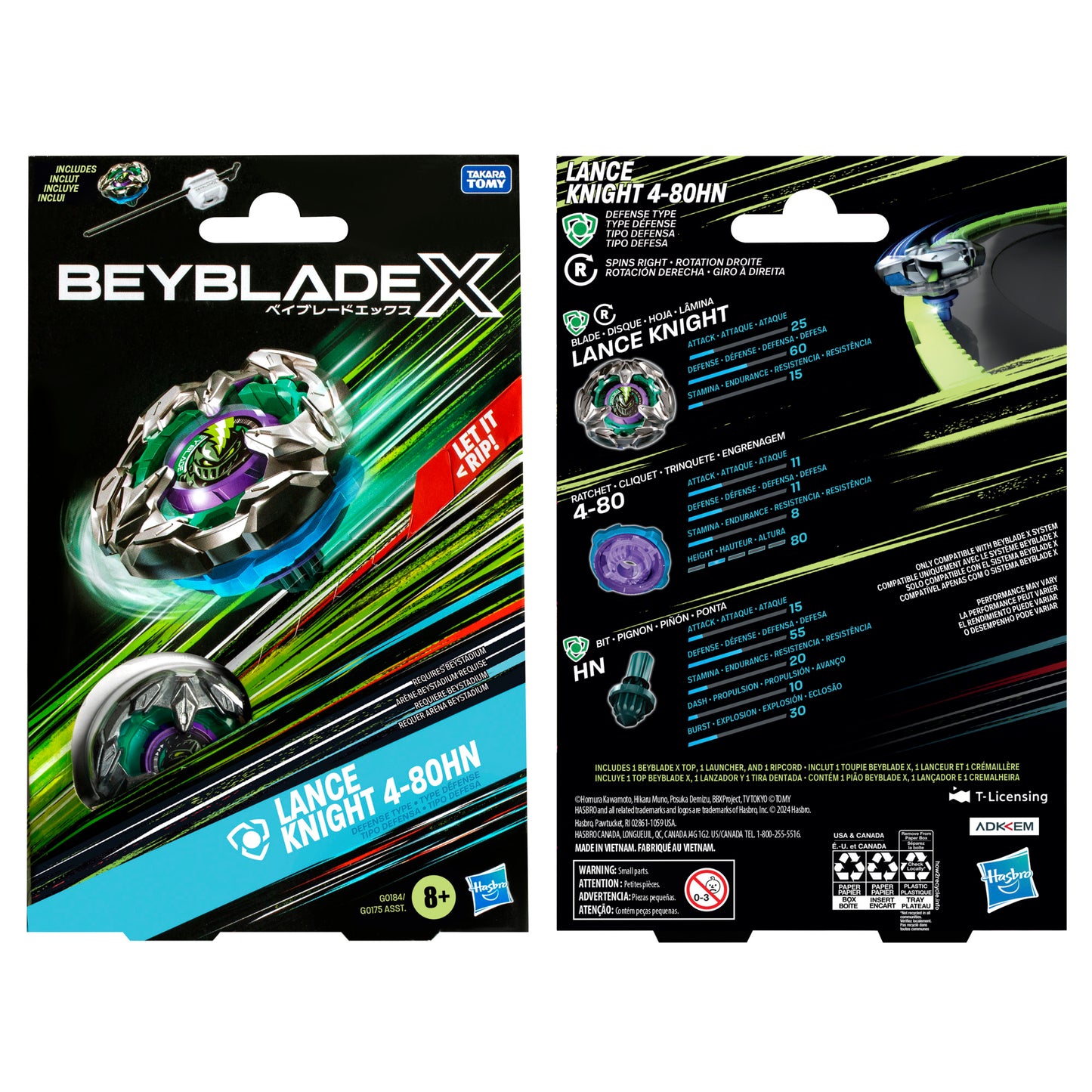 Beyblade X Starter Pack Top - Lance Knight Defense