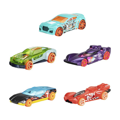 Pack 5 Autos Basicos Hotwheels - Rapido Y Furioso Hw Retro Racershw Motor Showstunt Tracks Scoopa Di Fuego