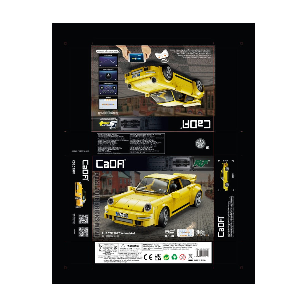Auto Armable Ruf Ctr 2017 Yellowbird Radio Control 222 Piezas - Escala 1:20 Cada - foto 3