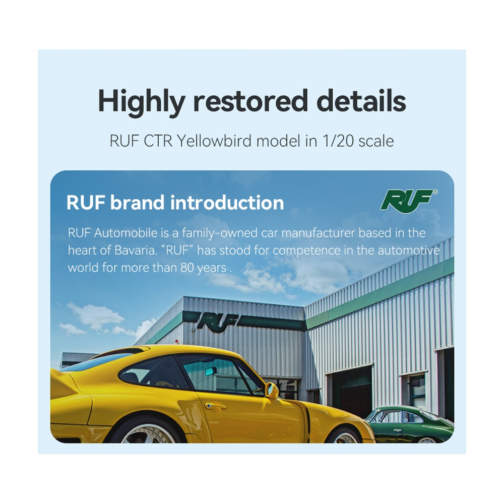 Auto Armable Ruf Ctr 2017 Yellowbird Radio Control 222 Piezas - Escala 1:20 Cada - foto 5