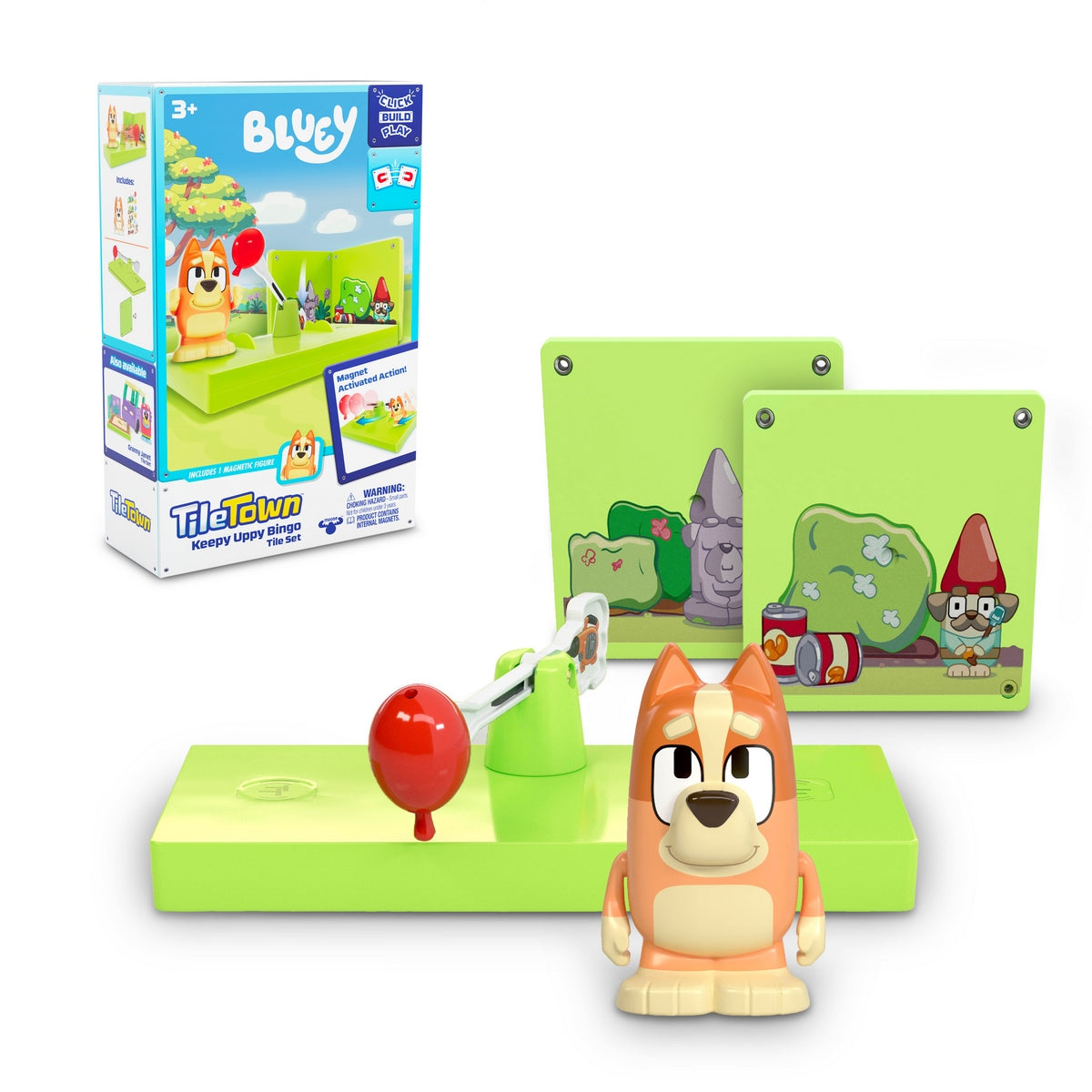 Bloques Construcción Magnéticos Bluey Booster Pack Tile Town - Keepy Uppy Bingo