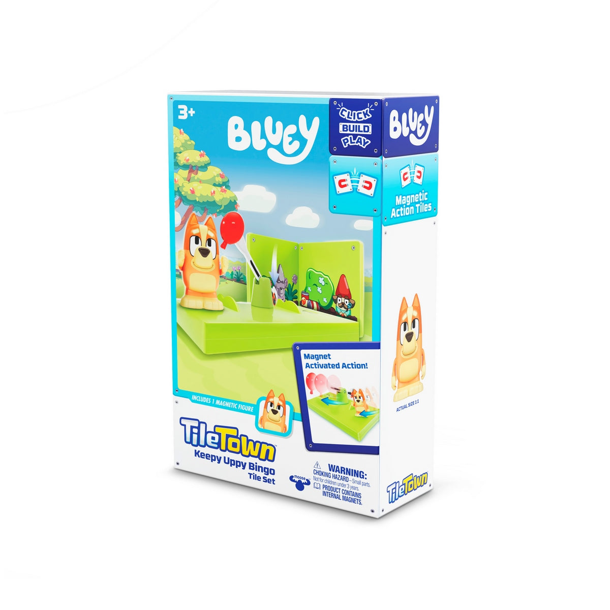 Bloques Construcción Magnéticos Bluey Booster Pack Tile Town - Keepy Uppy Bingo