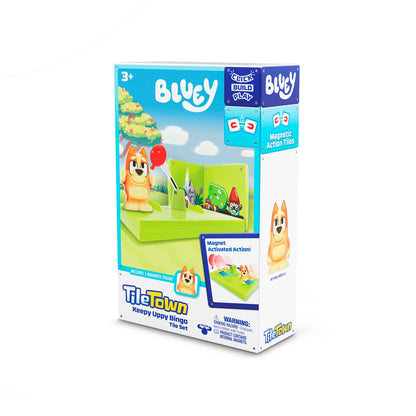 Bloques Construcción Magnéticos Bluey Booster Pack Tile Town - Keepy Uppy Bingo