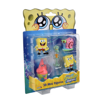 Pack 5 Figuras 5 Cm En Blister Bob Esponja - Calamardo