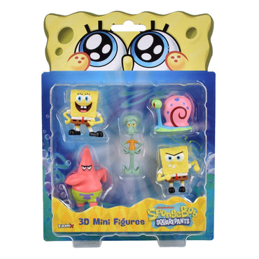 Pack 5 Figuras 5 Cm En Blister Bob Esponja - Calamardo