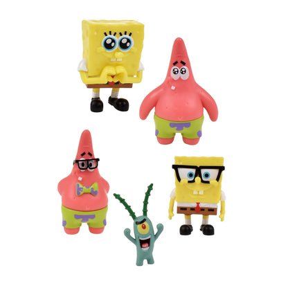 Pack 5 Figuras 5 Cm En Blister Bob Esponja - Plankton