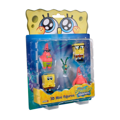 Pack 5 Figuras 5 Cm En Blister Bob Esponja - Plankton