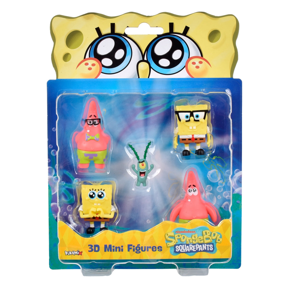 Pack 5 Figuras 5 Cm En Blister Bob Esponja - Plankton