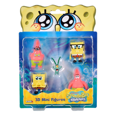 Pack 5 Figuras 5 Cm En Blister Bob Esponja - Plankton
