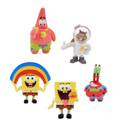 Pack 5 Figuras 5 Cm En Blister Bob Esponja - Arenita