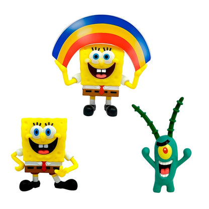 Pack 3 Figuras 5 Cm En Blister Bob Esponja - Plankton