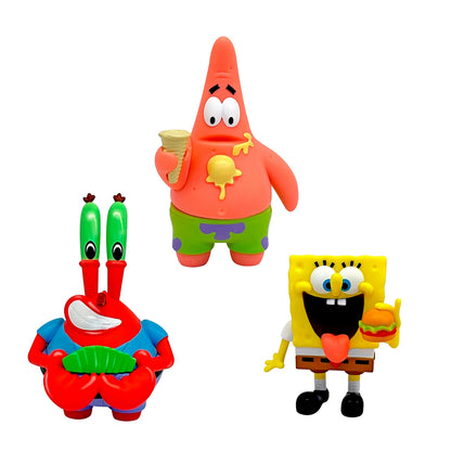 Pack 3 Figuras 5 Cm En Blister Bob Esponja - Don Cangrejo